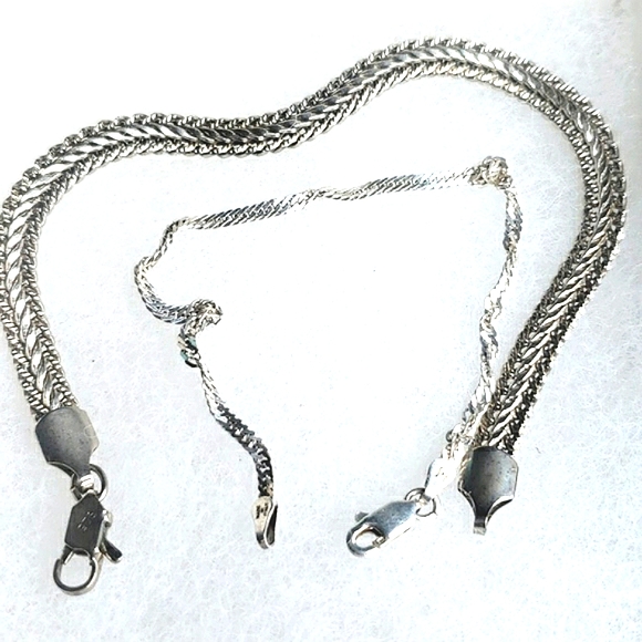 2 OLD STERLING SILVER SNAKE STYLE Unisex Bracelet Unique Vintage MAN - Picture 2 of 4